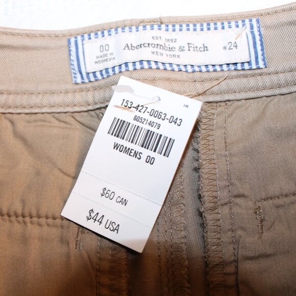 NWT Abercrombie and Fitch Khaki Shorts Sz 00 - Picture 5 of 11